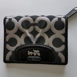 COACH MADISON OP ART SATEEN MAGGIE WALLET